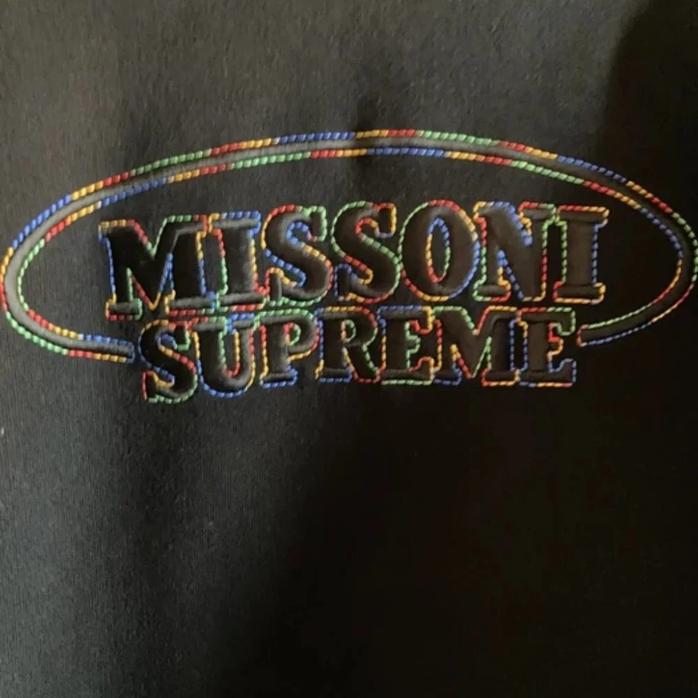 Supreme X Missoni hooded sweatshirt “BLACK” Size L - Picture 3 of 5